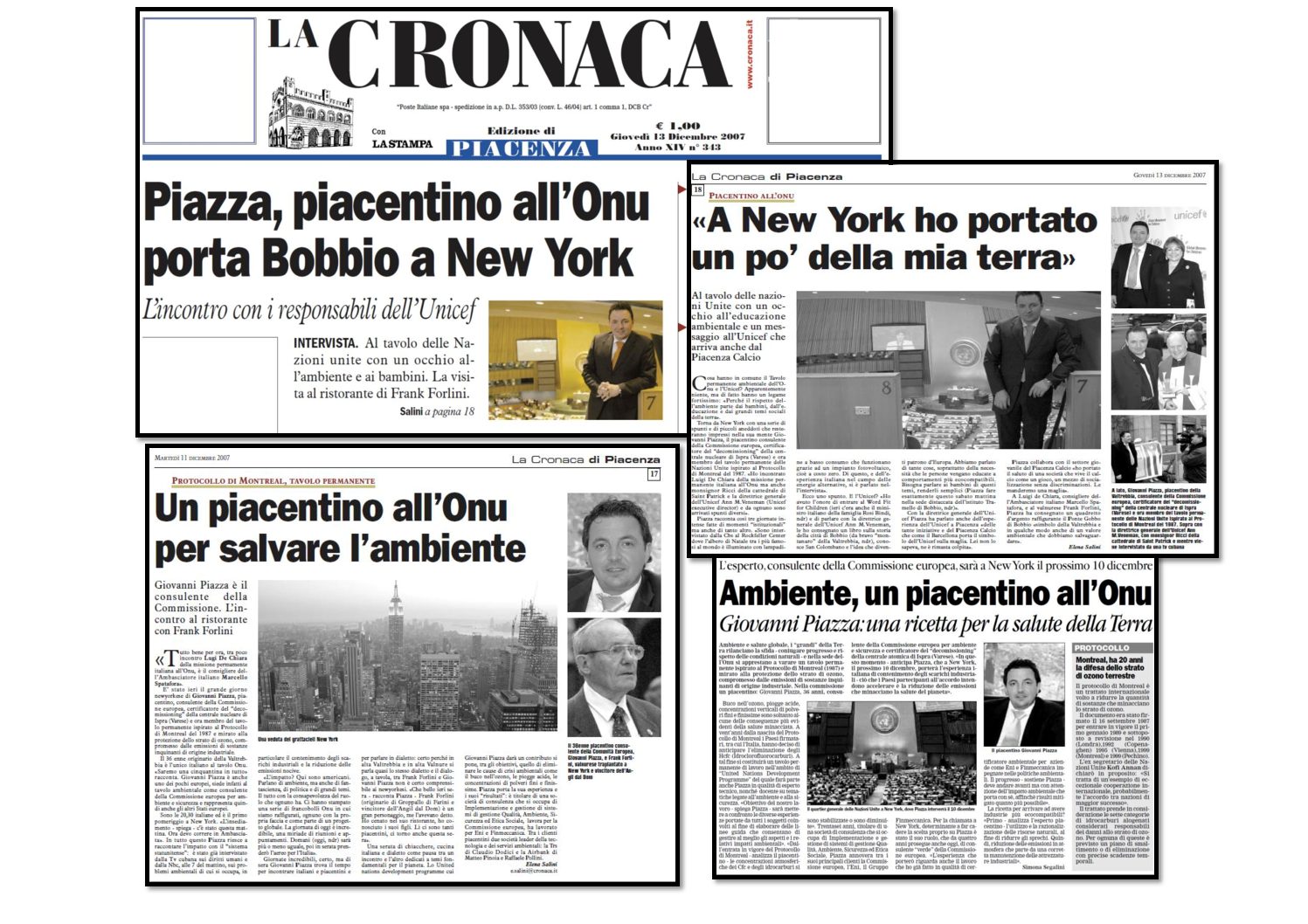Piazza, un Piacentino all’ONU